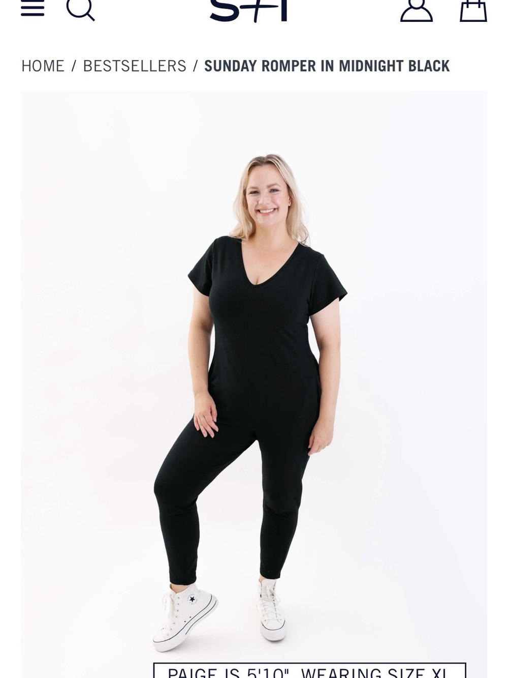 Smash + Tess Black V-Neck Romper